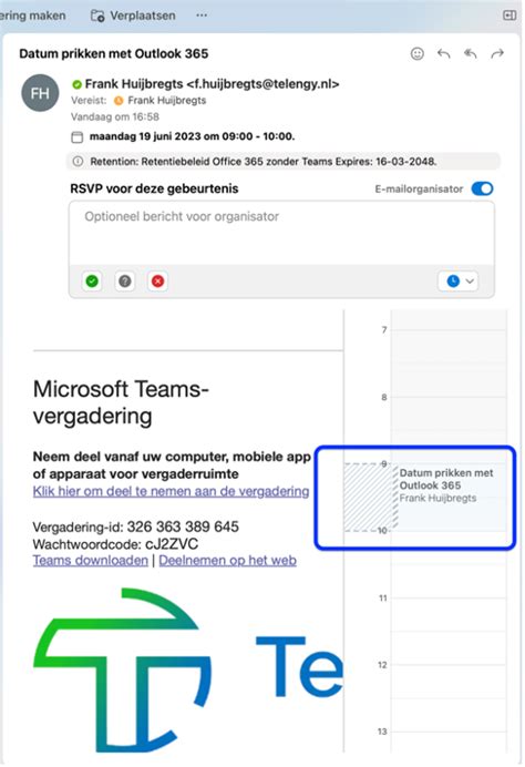 Datumprikken met Outlook 365